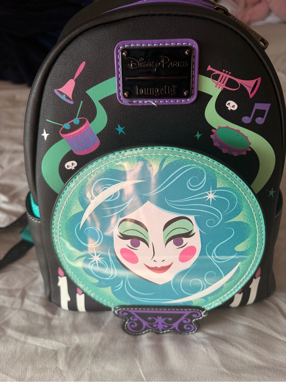 Disney Parks Exclusive Madame Leota Glow in the Dark Loungefly Mini Backpack